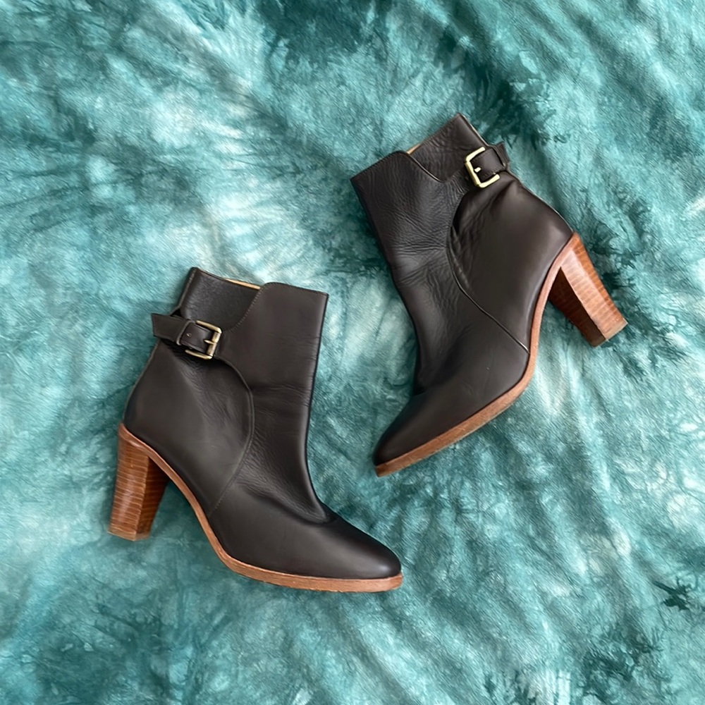 A.P.C. Mid Shaft Stacked Heel Boots - 40